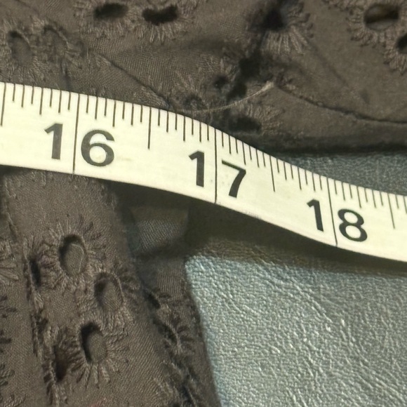 Ann Taylor Factory Black Eyelet Top 100% Cotton NWT size Small - Picture 8 of 10